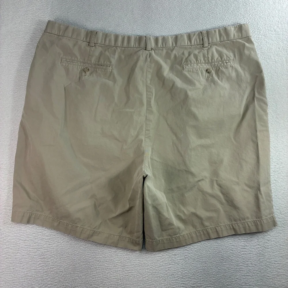 Polo Ralph Lauren Big Tyler Chino Shorts Men 48Bx8 Khaki Cotton Pleated Preppy
